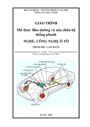 Giáo trình bảo dưỡng sửa chữa hệ thống phanh
