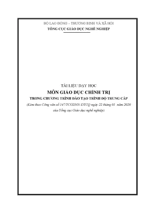 Tài liệu dạy học môn giáo dục chính trị trình độ trung cấp