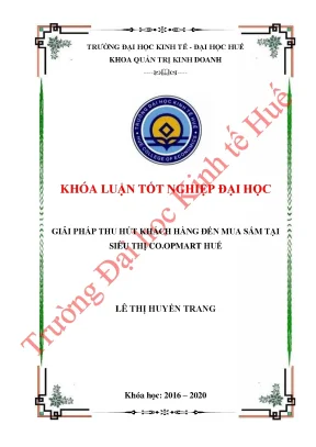 Một số giải pháp thu hút khách hàng đến mua sắm tại siêu thị co opmart thành phố huế