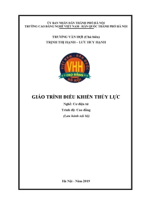 Giáo trình điều khiển thủy lực nghề cơ điện tử cao đẳng