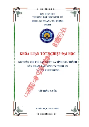 Kế toán tập hợp chi phí và tính giá thành sản phẩm tại công ty tnhh sx và tm phúc hưng