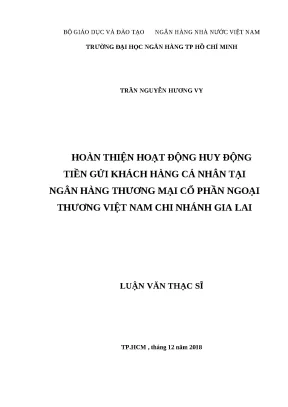 1008 hoàn thiện hoạt động huy động tiền gửi khách hàng cá nhân tại nhtm cp ngoại thương việt nam chi nhánh gia lai luận văn thạc sĩ kinh tế trần nguyễn h