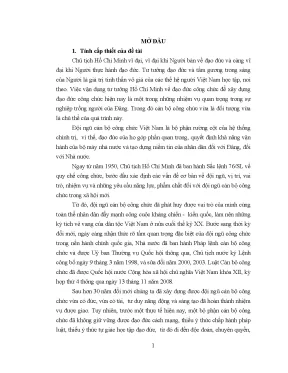 Tư tưởng hồ chí minh về đạo đức công chức và vận dụng tư tưởng đó trong xây dựng đạo đức công chức ở việt nam hiện nay