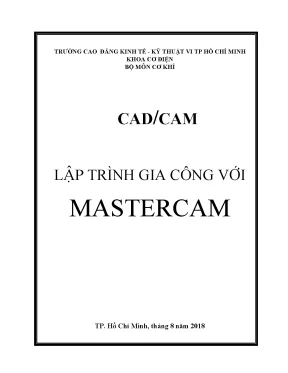 Giáo trình lập trình gia công với mastercam