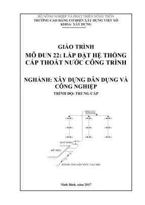 Giáo trình lắp đặt hệ thống cấp thoát nước công trình nghề xây dựng dân dụng và công nghiệp trung cấp