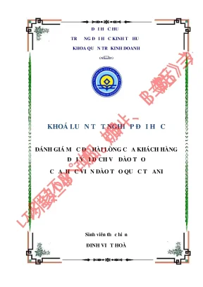 Khóa luận tốt nghiệp đánh giá mức độ hài lòng của khách hàng đối với dịch vụ đào tạo của học viện đào tạo quốc tế ani