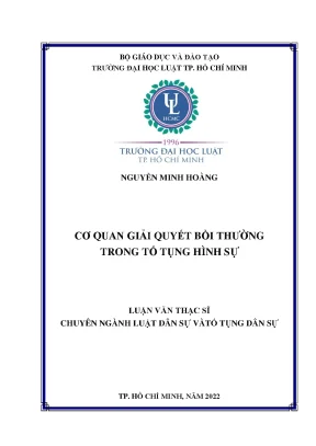 Cơ quan giải quyết bồi thường trong tố tụng hình sự