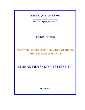 Luận văn thạc sĩ phát triển hệ thống bán lẻ việt nam thời kỳ hội nhập kinh tế quốc