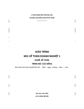 Giáo trình mô đun kế toán doanh nghiệp 1 nghề kế toán trình độ cao đẳng