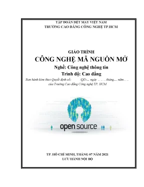 Giáo trình công nghệ mã nguồn mở ngành công nghệ thông tin trình độ cao đẳng