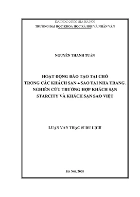 Luận văn thạc sĩ hoạt động đào tạo tại chỗ trong các khách sạn 4 sao trên địa bàn thành phố nha trang tỉnh khánh hòa