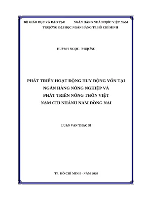0433 phát triển hoạt động huy động vốn tại nh nông nghiệp và ptnt việt nam chi nhánh nam đồng nai luận văn thạc sĩ tcnh huỳnh ngọc phương hoàng thị thanh