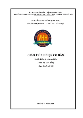 Giáo trình điện tử cơ bản nghề điện tử công nghiệp cao đẳng