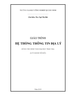 Giáo trình hệ thống thông tin địa lý ngành trắc địa