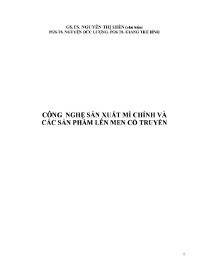 Giáo trình công nghệ sản xuất mì chính và các sản phẩm lên men cổ truyền