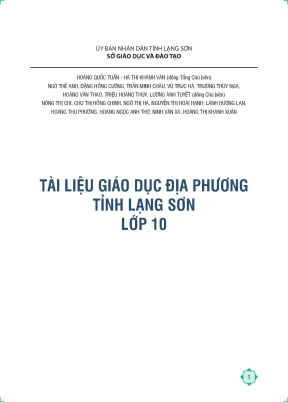 Tài liệu giáo dục địa phương tỉnh lạng sơn lớp 10