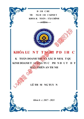 Kế toán doanh thu và xác định kết quả kinh doanh tại công ty cổ phần đầu tư dệt may thiên an thịnh