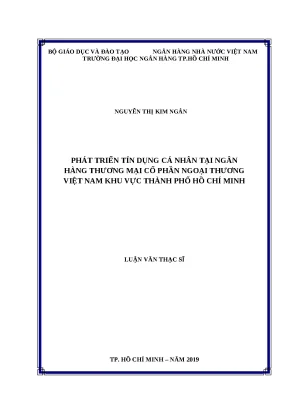 0401 phát triển tín dụng cá nhân tại nhtm cp ngoại thương việt nam khu vực tp hcm luận văn thạc sĩ tcnh nguyễn thị kim ngân lê kiên cường tp hcm đh nh hc