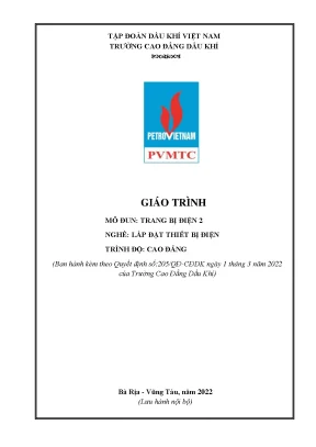 Giáo trình trang bị điện 2 nghề lắp đặt thiết bị điện cao đẳng