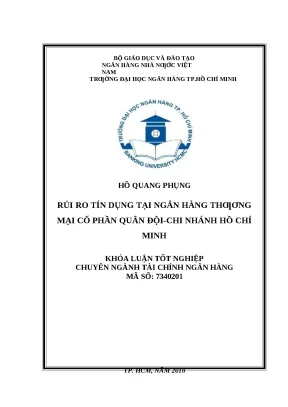 0312 rủi ro tín dụng tại nhtm cp quân đội chi nhánh hcm luận văn thạc sĩ tcnh hồ quang phụng tp hcm đh nh hcm 2018 tr