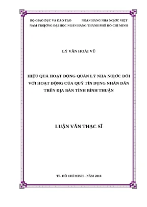 1030 hiệu quả hoạt động quản lý nhà nước đối với hoạt động của quỹ tín dụng nhân dân trên địa bàn tỉnh bình thuận luận văn thạc sĩ kinh tế lý văn hoài vũ