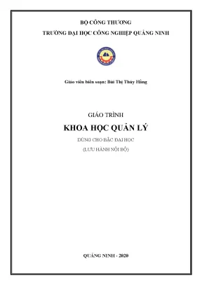 Giáo trình khoa học quản lý trường đh công nghiệp quảng ninh