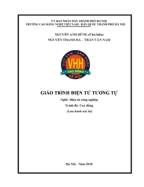 Giáo trình điện tử tương tự nghề điện tử công nghiệp cao đẳng