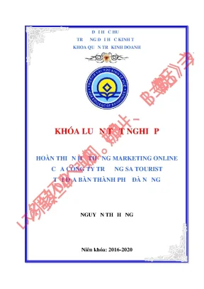 Khóa luận tốt nghiệp hoàn thiện hệ thống marketing online tại công ty trường sa tourist tại thành phố đà nẵng