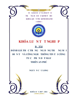 Khóa luận tốt nghiệp đánh giá thực trạng ứng dụng thương mại điện tử và công nghệ thông tin tại công ty cổ phần dệt may thiên an phú