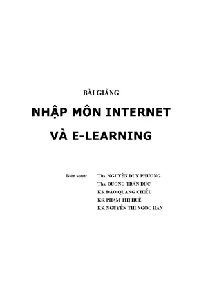 Nhp mon internet va e learning