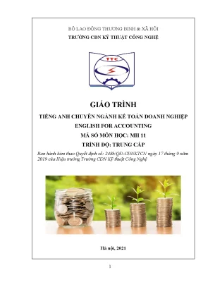 Giáo trình tiếng anh chuyên ngành kế toán