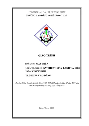 Giáo trình máy điện nghề kỹ thuật máy lạnh và điều hòa không khí cao đẳng