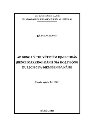 Luận văn tốt nghiệp lý thuyết điểm định chuẩn benchmarking đánh giá hoạt động du lịch của điểm đến đà nẵng
