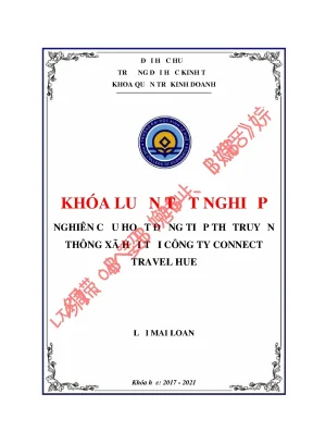 Nghiên cứu hoạt động tiếp thị truyền thông xã hội tại công ty connect travel hue
