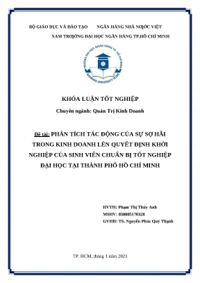 0537 phân tích tác động của sự sợ hãi trong kinh doanh lên quyết định khởi nghiệp của sinh viên chuẩn bị tốt nghiệp đại học tại tp hcm khóa luận qtkd phạm