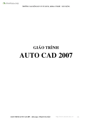 Giáo trình auto cad 2007