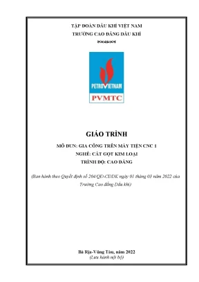 Giáo trình gia công trên máy tiện cnc 1 nghề cắt gọt kim loại cao đẳng