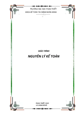 Giáo trình nguyên lý kế toán trường đại học phan thiết