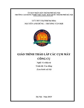 Giáo trình tháo lắp các cụm máy công cụ nghề cơ điện tử cao đẳng