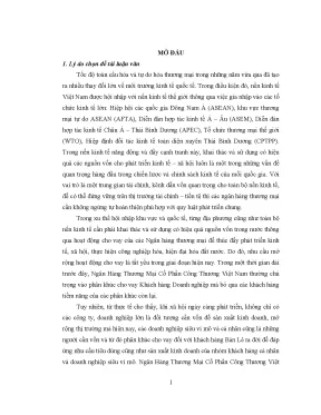 Luận văn chất lượng tín dụng bán lẻ tại ngân hàng thương mại cổ phần công thương việt nam chi nhánh thừa thiên huế
