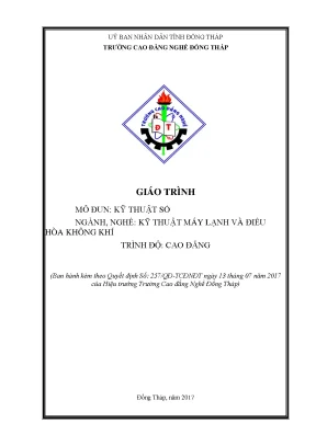 Giáo trình kỹ thuật số nghề kỹ thuật máy lạnh và điều hòa không khí cao đẳng