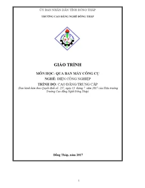 Giáo trình tiện trụ ngắn trụ bậc tiện trụ dài l≈10d tiện cắt rãnh cắt đứt nghề điện công nghiệp cđtc