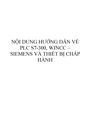Hướng dẫn đào tạo plc siemens s7 300 và wincc