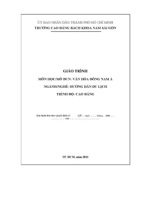 Giáo trình văn hóa đông nam á nghề hướng dẫn du lịch cao đẳng