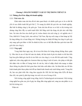 Doanh nghiệp và quản trị trong thế kỷ 21