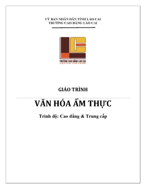 Giáo trình văn hóa ẩm thực trình độ cao đẳng trung cấp