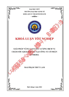 Giải pháp nâng cao chất lượng dịch vụ chăm sóc khách hàng tại công ty cổ phần enmedia