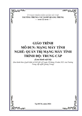 Giáo trình mạng máy tính nghề quản trị mạng máy tính trình độ trung cấp