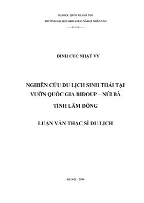 Nghiên cứu du lịch sinh thái tại vƣờn quốc gia bidoup