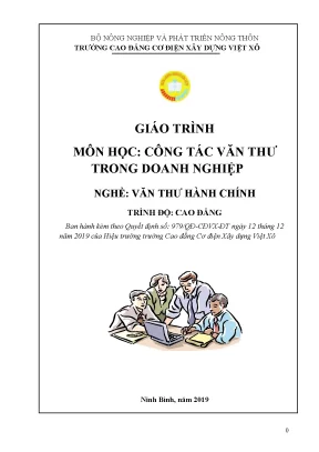 Giáo trình công tác văn thư trong doanh nghiệp nghề văn thư hành chính cao đẳng
